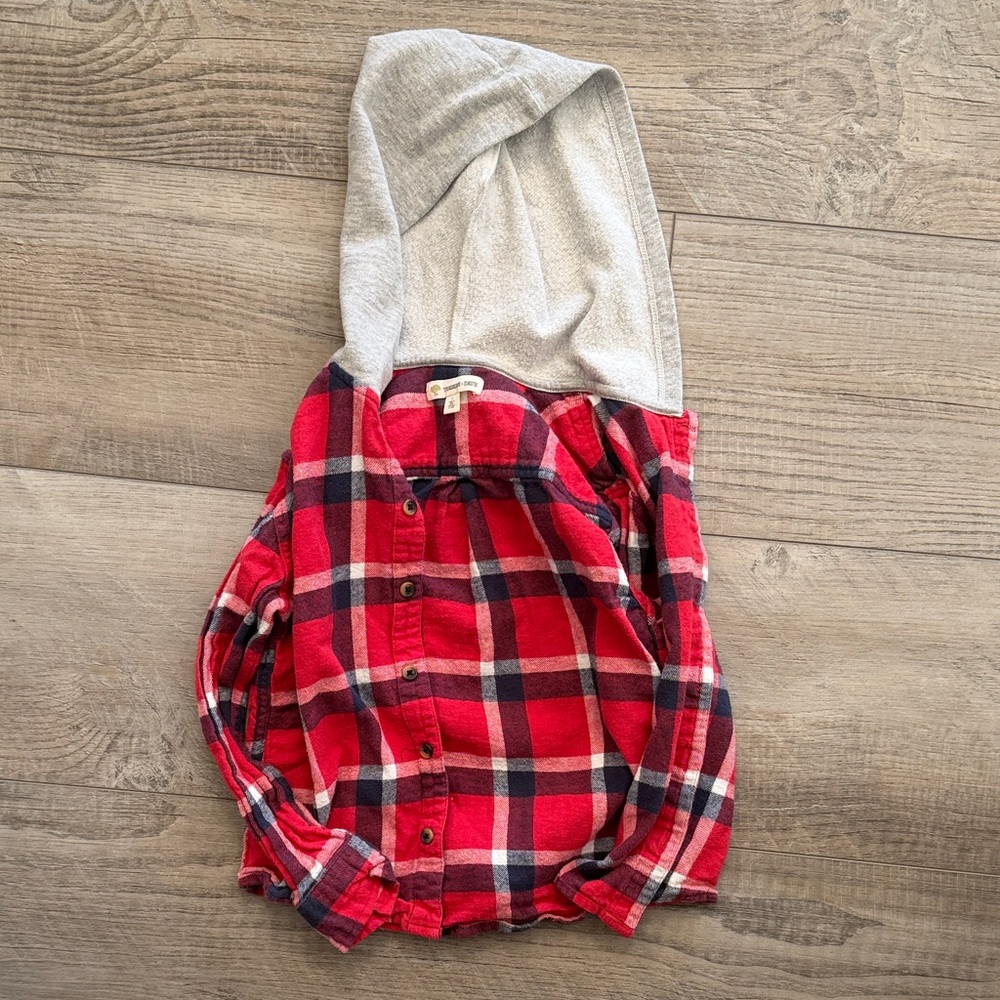 Tucker + Tate Red and Gray Plaid Hoodie
